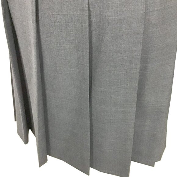 Brooks Brothers Box Pleated Herringbone Wool Blend Skirt - Picture 4 of 9